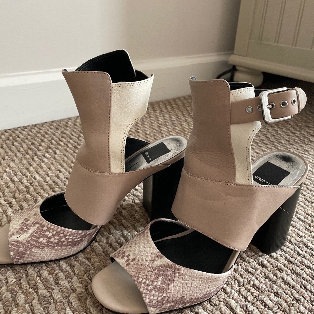 Dolce Vita snakeskin heel
